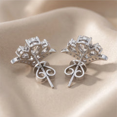 2.42 CT Pear Diamond Stud Earrings