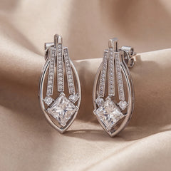 3.33 CT Princess-Cut Diamond Earrings