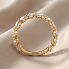 3 CT Round Diamond Half Eternity Ring