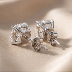 1 CT Cushion Diamond Solitaire Stud Earrings