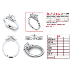 1.78 CT East-West Oval & Round Three-Stone Ring