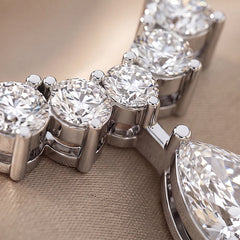 1.9 CT Pear Diamond Bar Drop Earrings