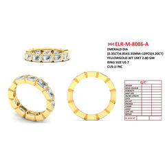 4.20 CT East-West Emerald-cut Diamond Full Eternity Ring