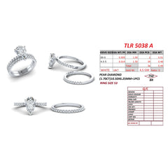 2.24 CT Pear Solitaire with Pavé Ring