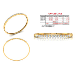 1.71 CT Round Half Eternity Bangle