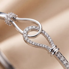 0.66 CT Diamond Looped Knot Bangle