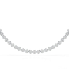 6.77 Carat Lab Diamond Riviere Necklace