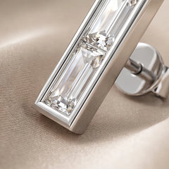 0.20 CT Framed Baguette Diamond Studs