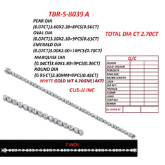 2.78 CT Multi Shape Bezel Tennis Bracelet