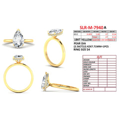 2.7 CT Pear Cut Solitaire Ring