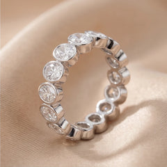 4.20 CT Oval Bezel Diamond Full Eternity Ring