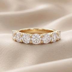 4.07 CT Round Diamond Half Eternity Ring