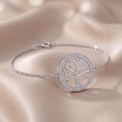 0.24 CT Diamond Tree of Life Chain Bracelet