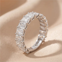 3.20 CT Radiant Diamond Half Eternity Ring