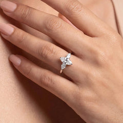 1.38 CT Marquise Cut Three Stone Ring