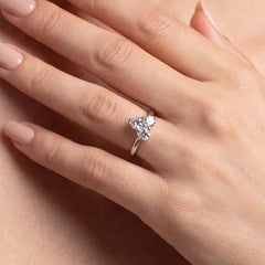 1.02 CT Round Triangle Ring