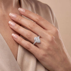 1.90 CT Pear Cut Engagement Ring