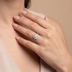 0.55 CT Round Cluster Ring