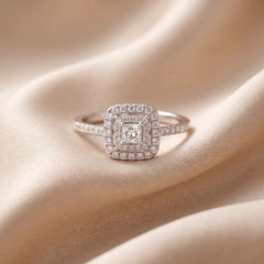 0.55 CT Round Cluster Ring