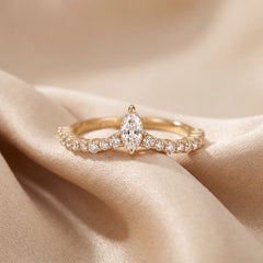 0.44 CT Marquise Cut Lab Diamond Ring