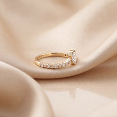 0.44 CT Marquise Cut Lab Diamond Ring