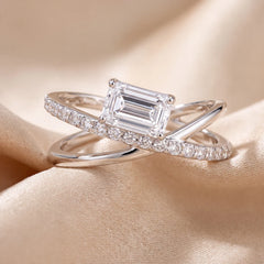 1.27 CT Fancy X Split Shank Ring