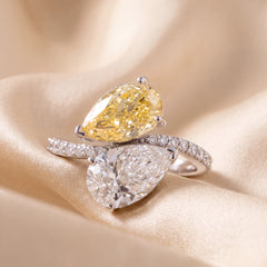 4.26 CT Pear Cut Bypass Ring