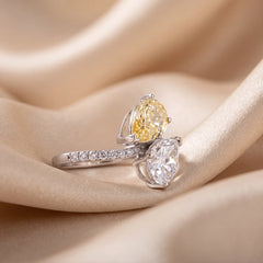 4.26 CT Pear Cut Bypass Ring