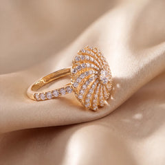 1.48 CT Round Pinwheel Cocktail Ring