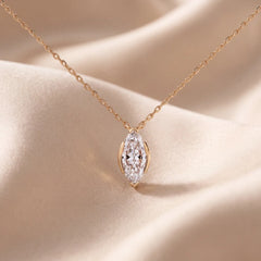 1 CT Marquise Bezel Pendant