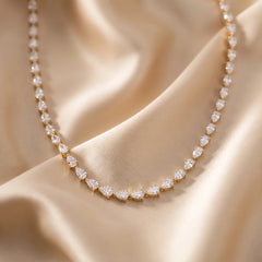 11.26 CT Pear Cut Tennis Necklace