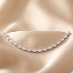 9.89 CT Marquise Cut Tennis Necklace