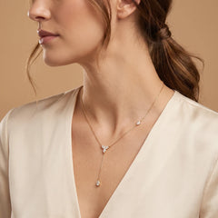 1.08 CT Pear Cut Drop Necklace