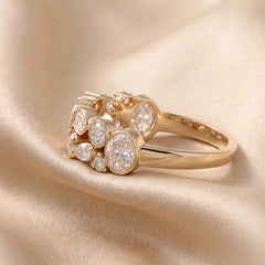 1.34 CT Multi Shape Cluster Band