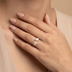 1.40 CT Pear Cut Open Ring