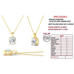 3.07 CT Round Diamond Solitaire Pendant