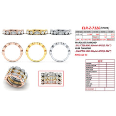 3.96 CT Multi Shape Stacking Ring Set