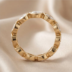 1.87 CT East-West Pear Bezel Diamond Full Eternity Ring