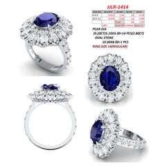 5.90 CT Oval Cut Halo Cocktail Ring