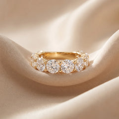 5 CT Round Diamond Half Eternity Ring