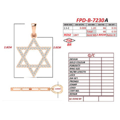 0.50 CT Star of David Pendant