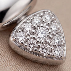 0.26 CT Diamond Pavé Double Triangle Stud Earrings
