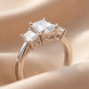 1.20 CT Emerald Three Stone Ring