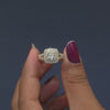 2.84 CT Cushion Double Halo Split-Shank Ring