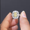 3.84 CT Radiant Cut Halo Ring