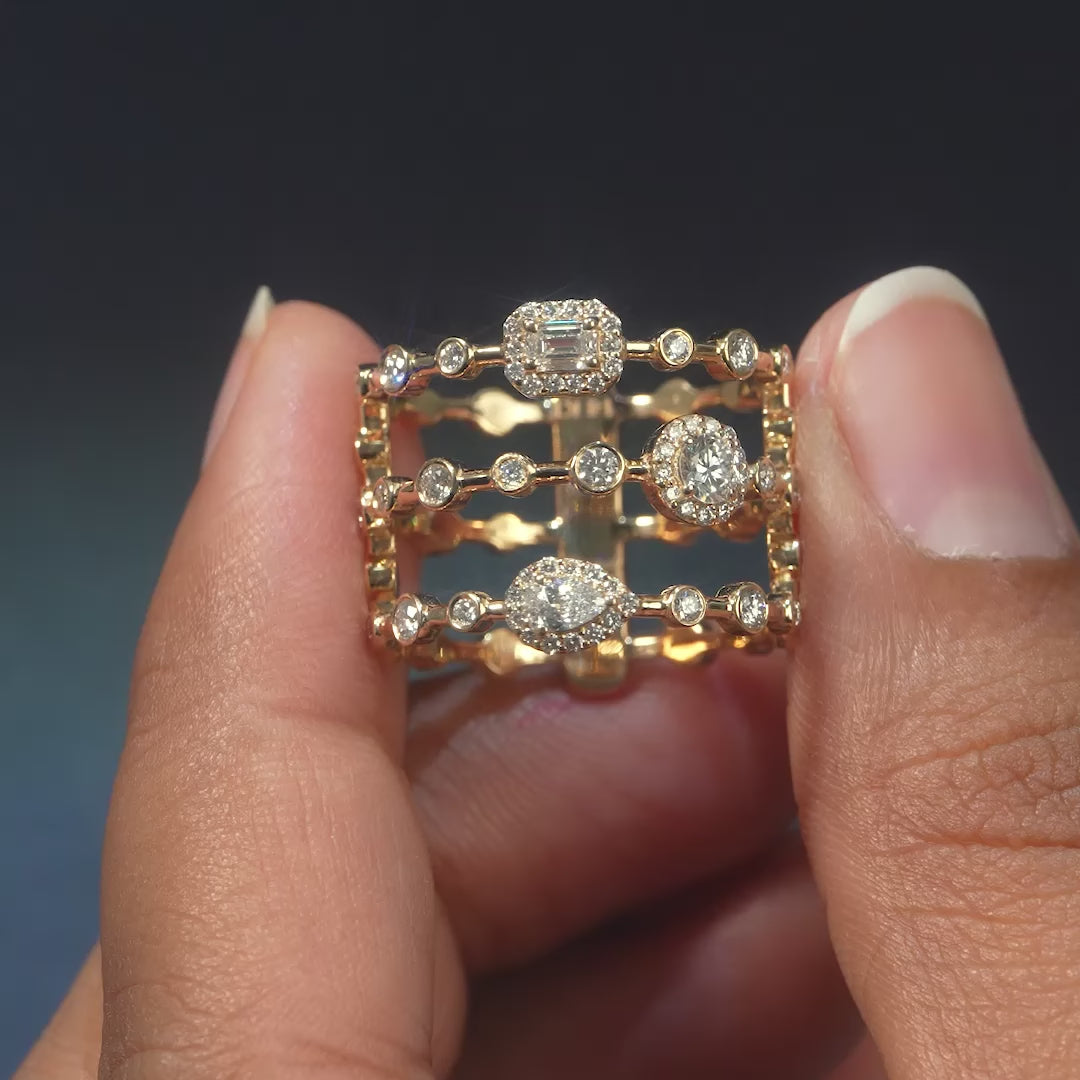 1.21 CT Multi-Row Ring