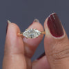 1.78 CT East-West Oval & Round Three-Stone Ring