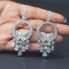 23.5 CT Open Circle Chandelier Earrings