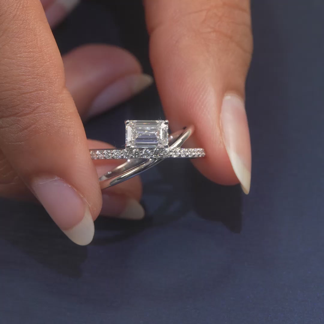 1.27 CT Fancy X Split Shank Ring