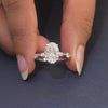 3.89 CT Oval Cut Side Stone Ring